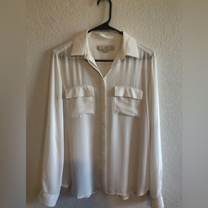 Loft white blouse, size S